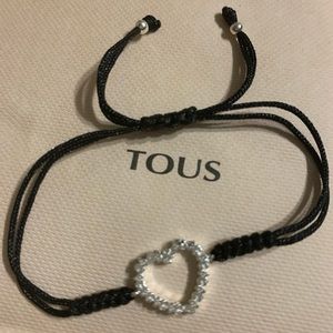 TOUS San Valentin Black Cord Bracelet